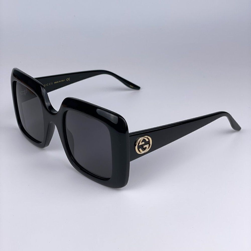 NEW Gucci Logo GG0896S 001 Black Square Oversized Women Sunglasses - Picture 5 of 13